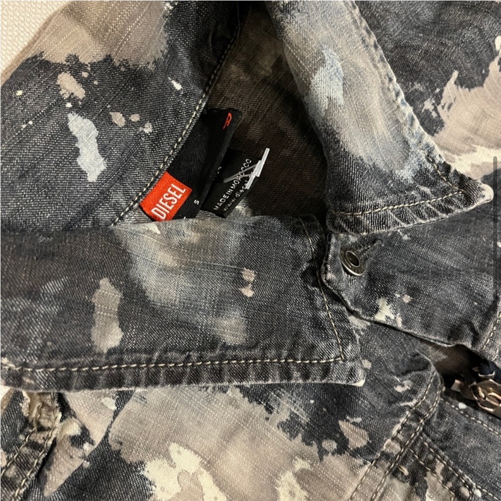 Diesel bleach tie dye cropped jacket - Picture 4 of 5